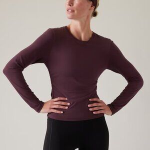 Athleta With Ease Cinch Top - S P (Spiced Cabernet)